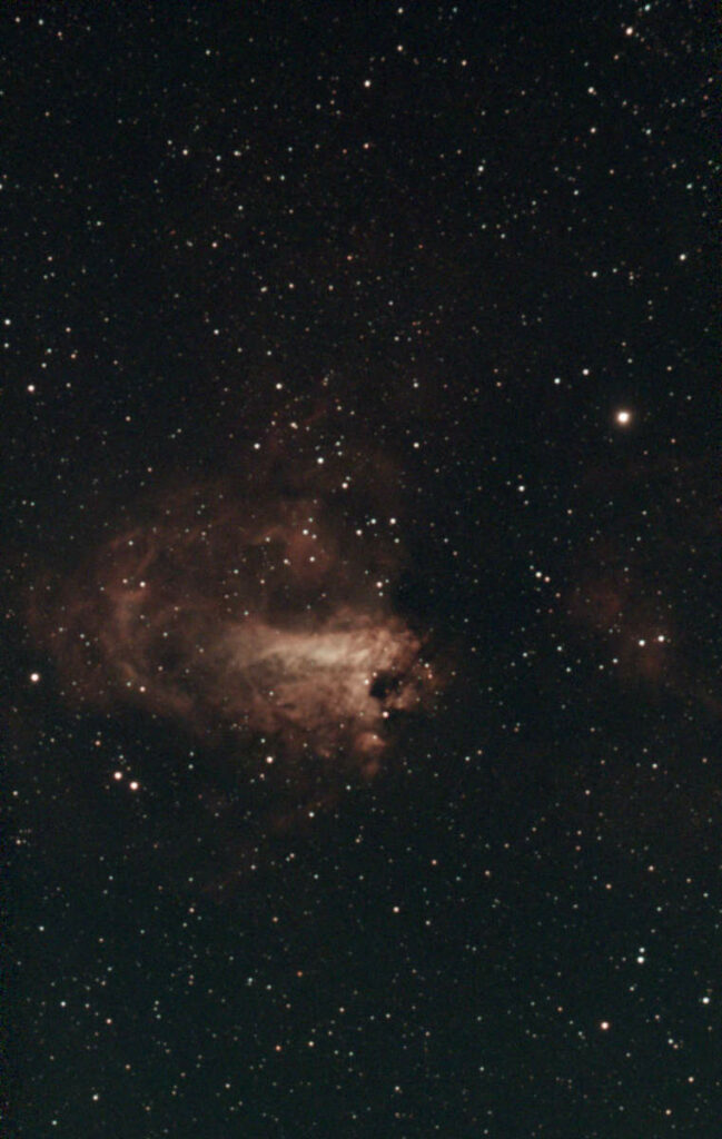 Picture of the Omega Nebula M17 231027 26 minutes.